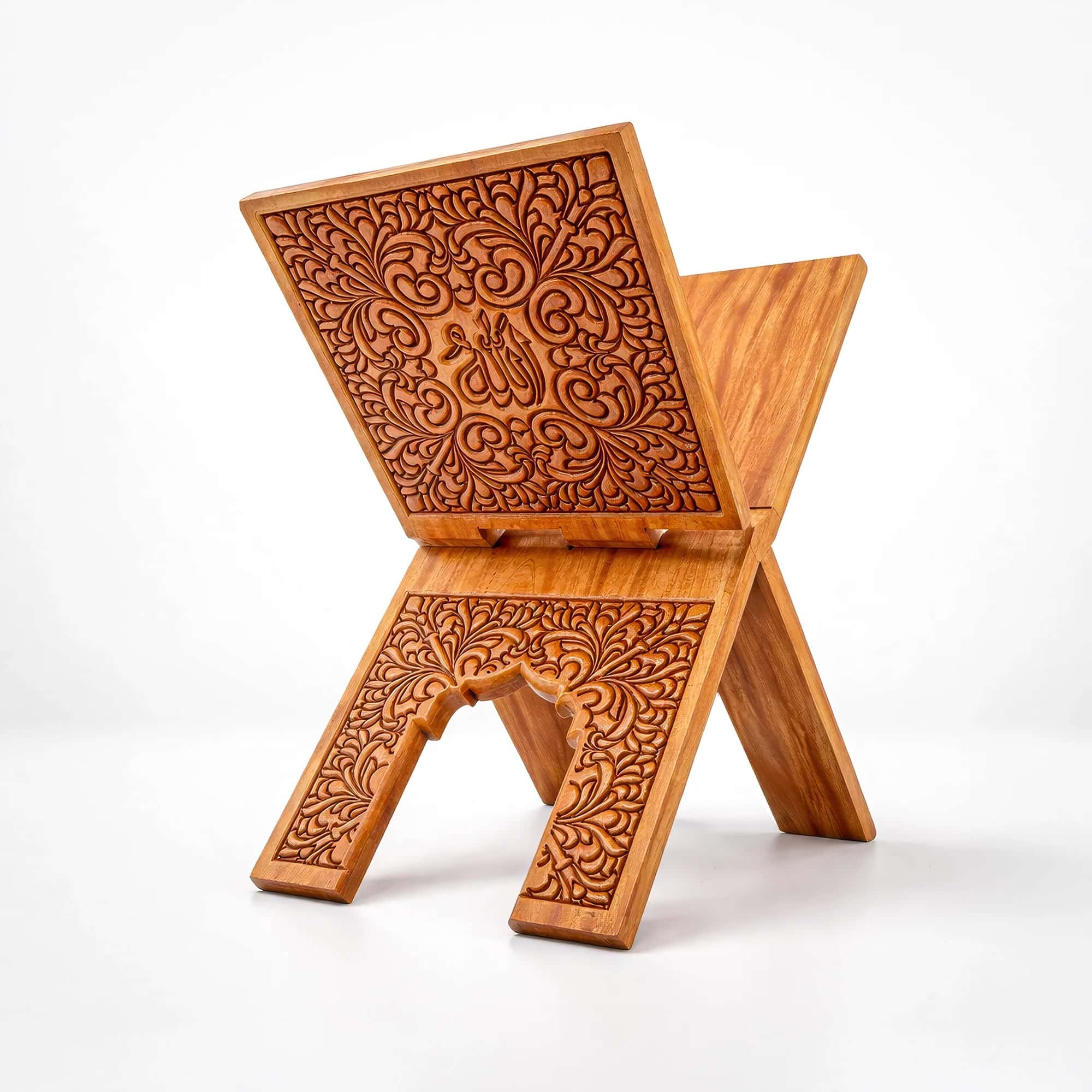 Allahu Premium Best Mahogany Wooden Quran Rehal (কাঠের রেহাল) thumbnail 2