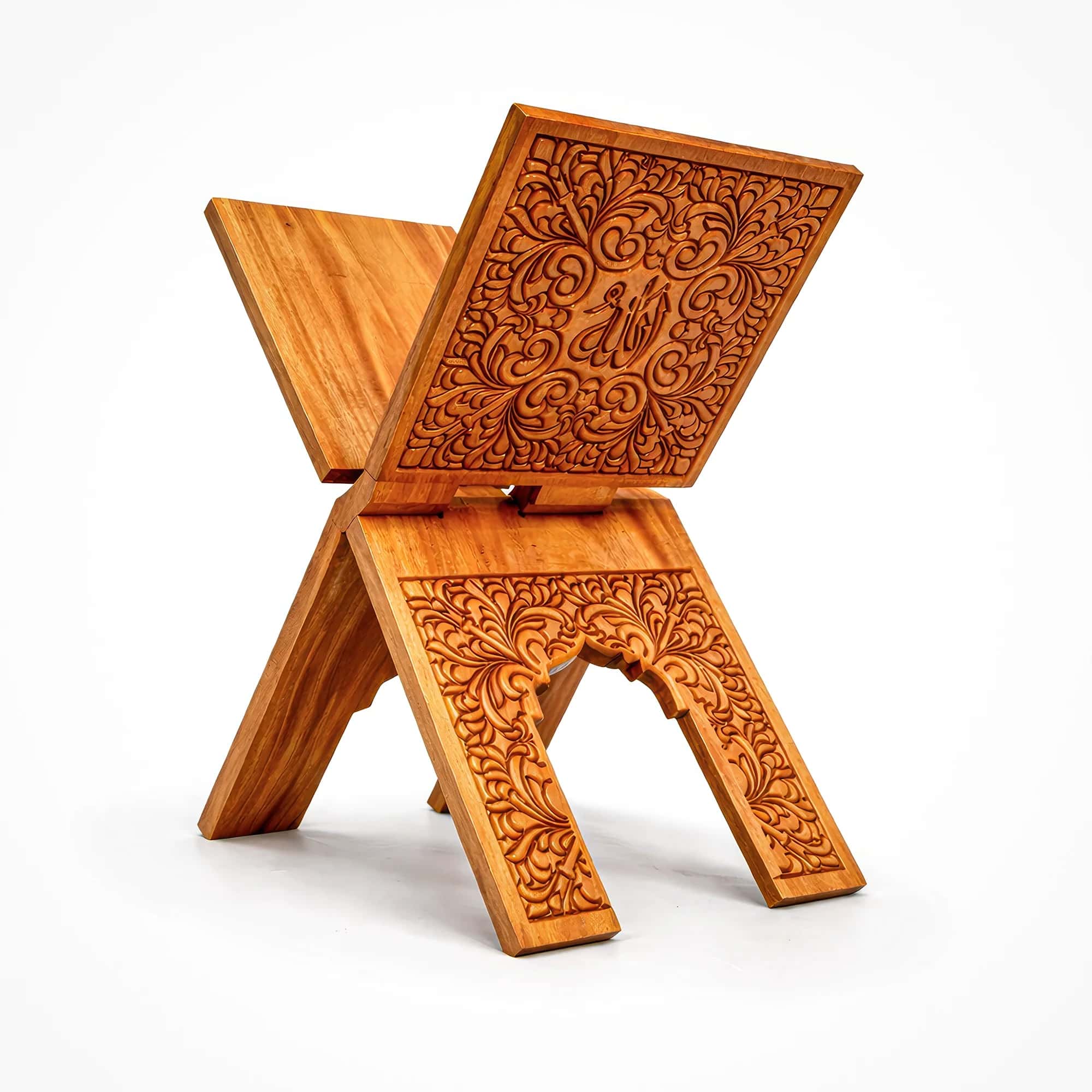 Allahu Premium Best Mahogany Wooden Quran Rehal (কাঠের রেহাল) thumbnail 3