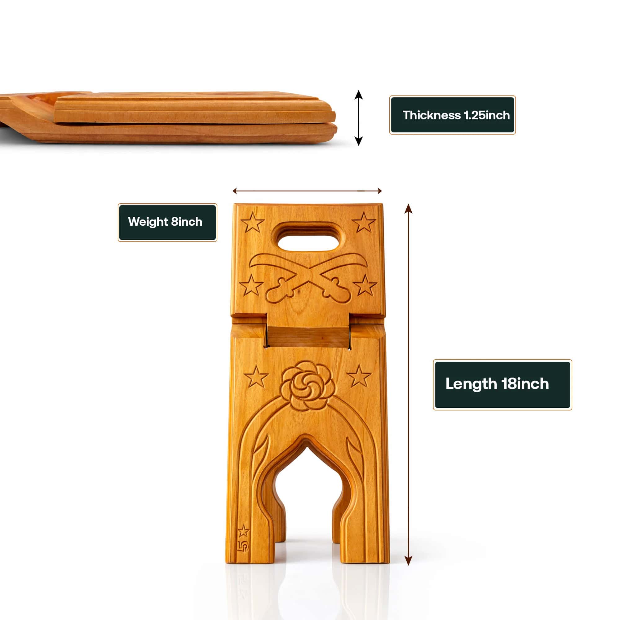 Sword Rose Classic Best Wooden Quran Rehal (কাঠের রেহাল) thumbnail 6