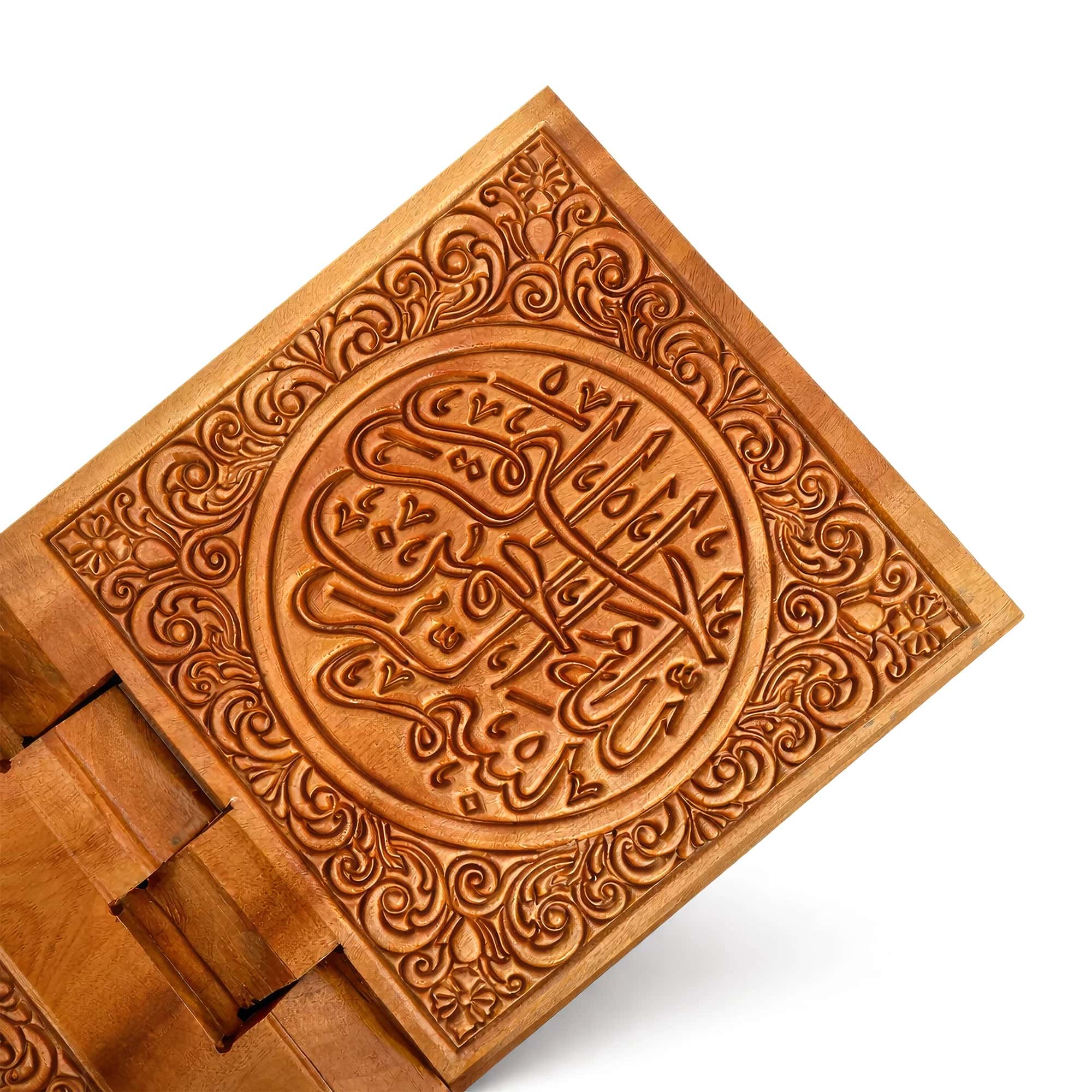 Bismillah Calligraphy Mahogany Best Wooden Quran Rehal (কাঠের রেহাল) thumbnail 2