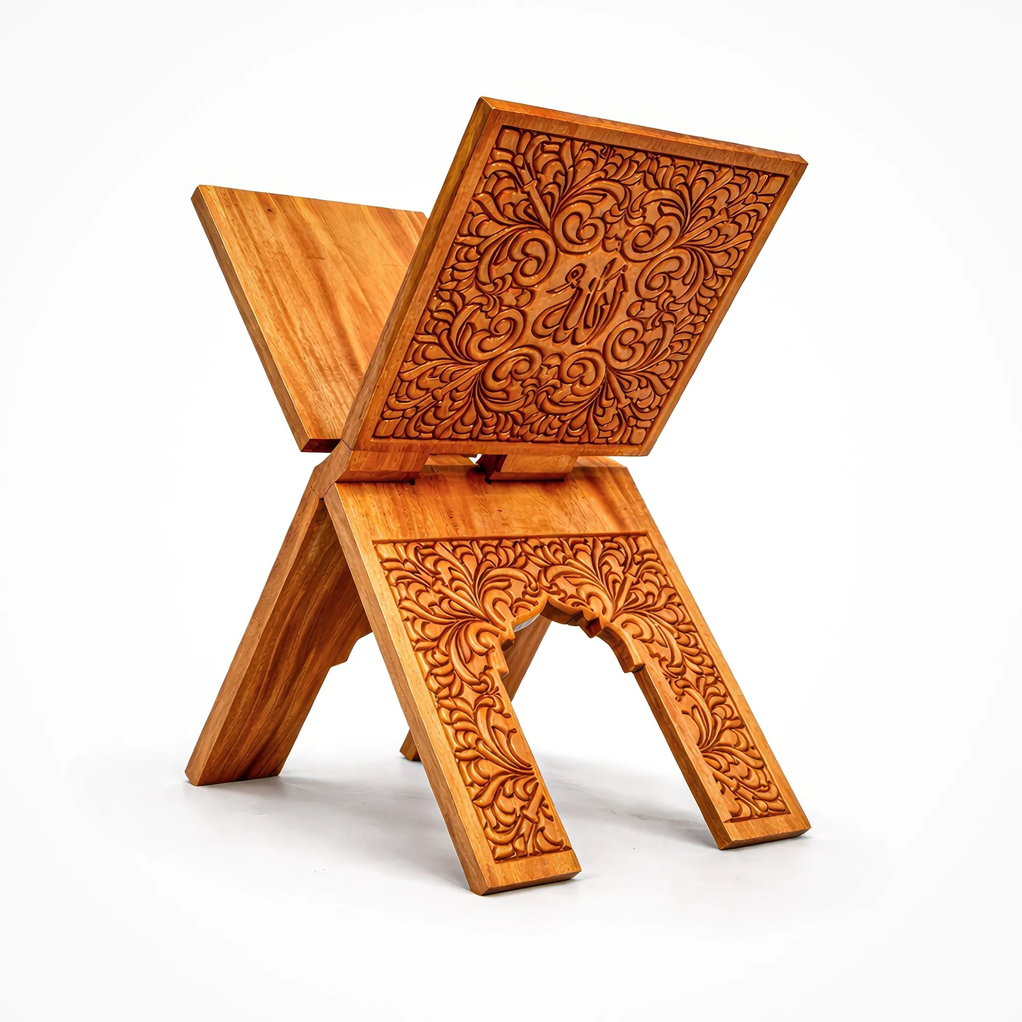 Allahu Premium Best Mahogany Wooden Quran Rehal (কাঠের রেহাল) - image 3