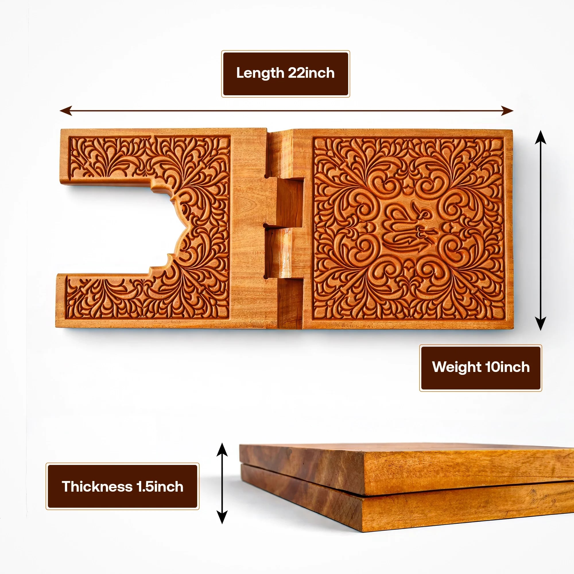 Allahu Premium Best Mahogany Wooden Quran Rehal (কাঠের রেহাল) - image 5