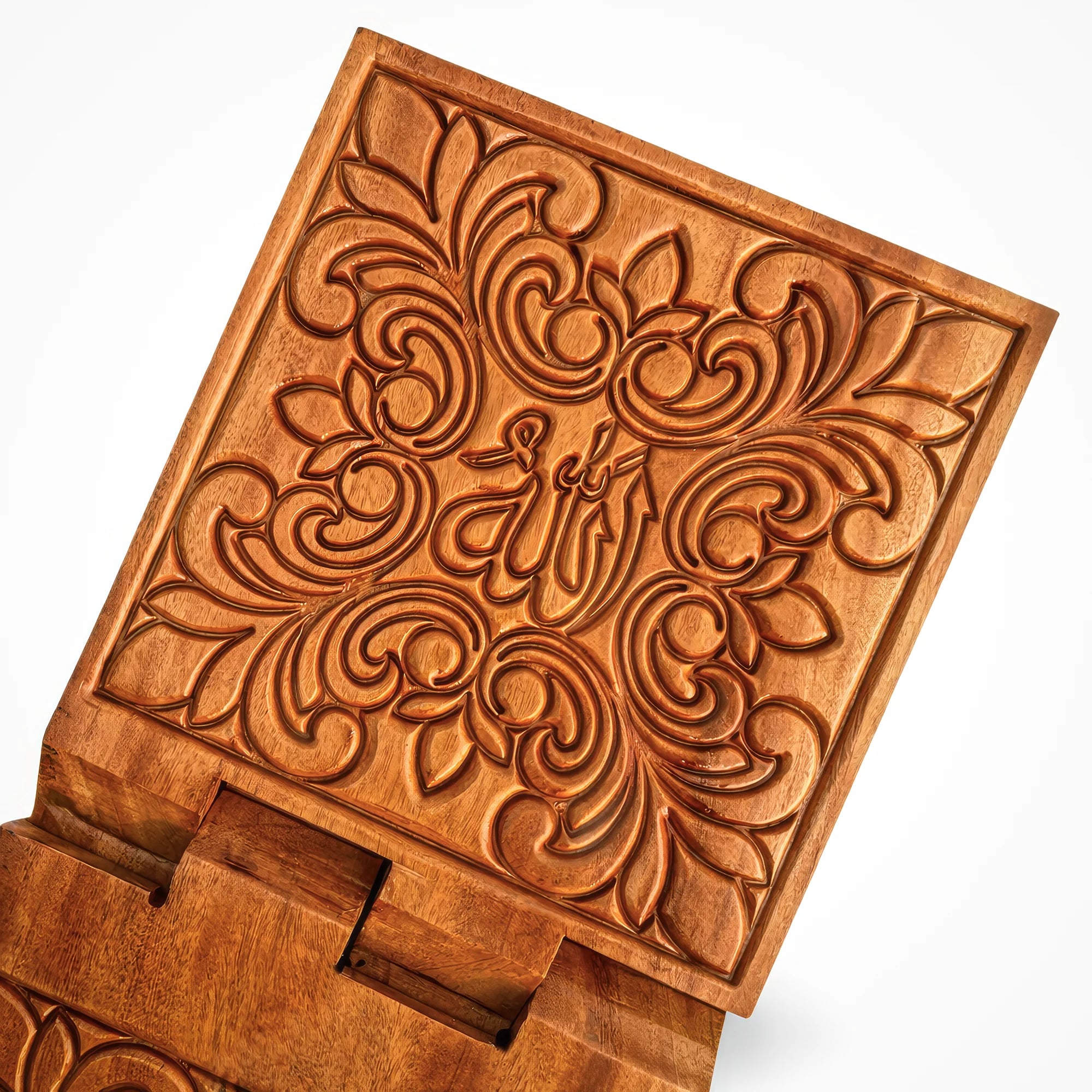 Calligraphy Floral Best Wooden Quran Rehal (কাঠের রেহাল) - image 2