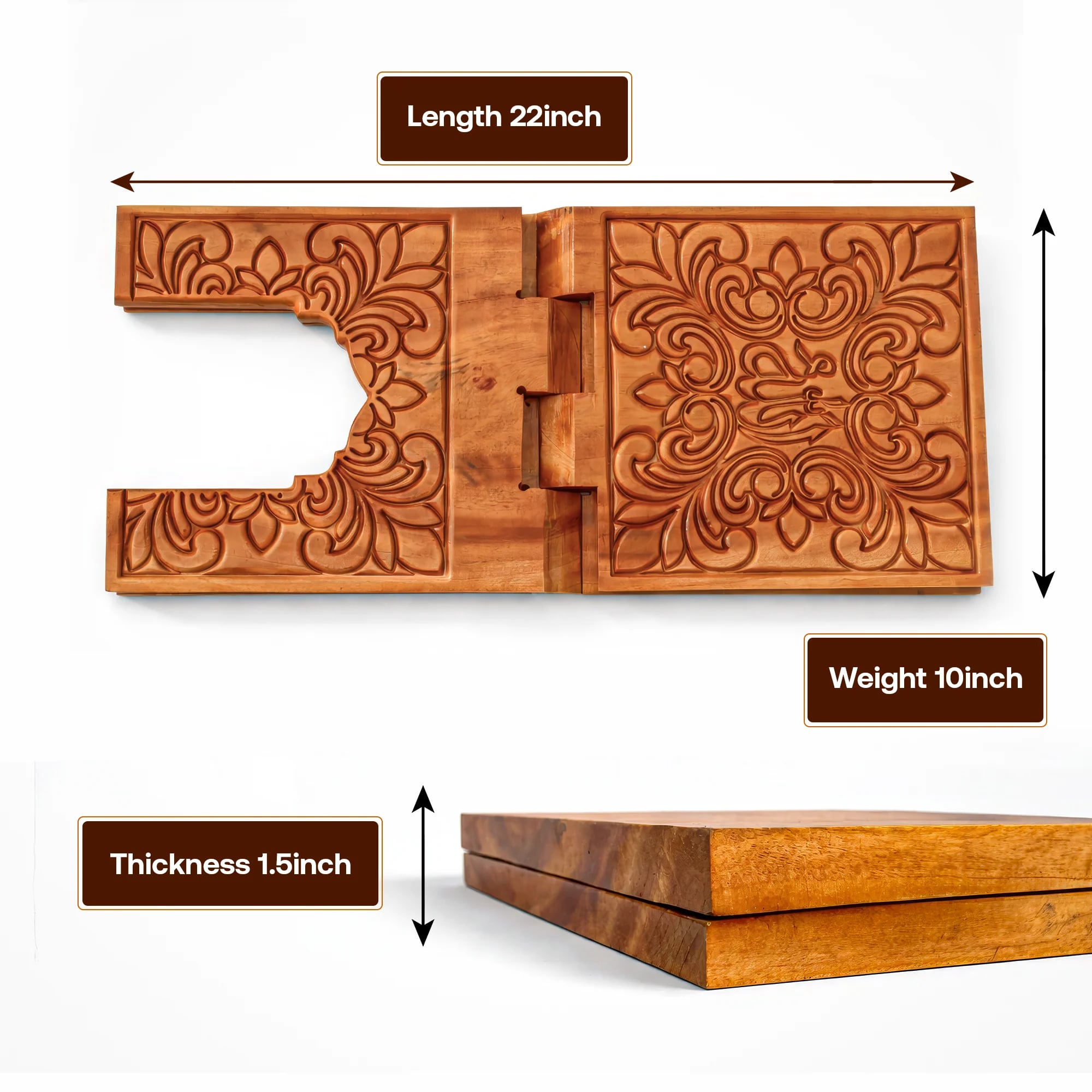 Calligraphy Floral Best Wooden Quran Rehal (কাঠের রেহাল) - image 7